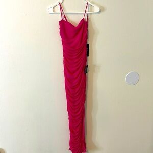 Lulus Hot Pink NWT Midi Dress